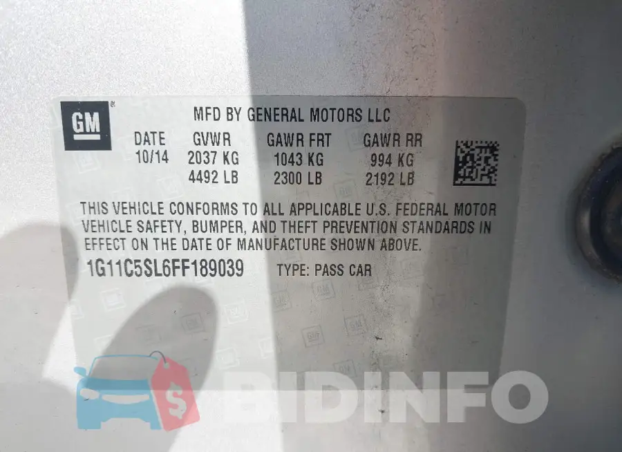 1G11C5SL6FF189039 Photo# 9