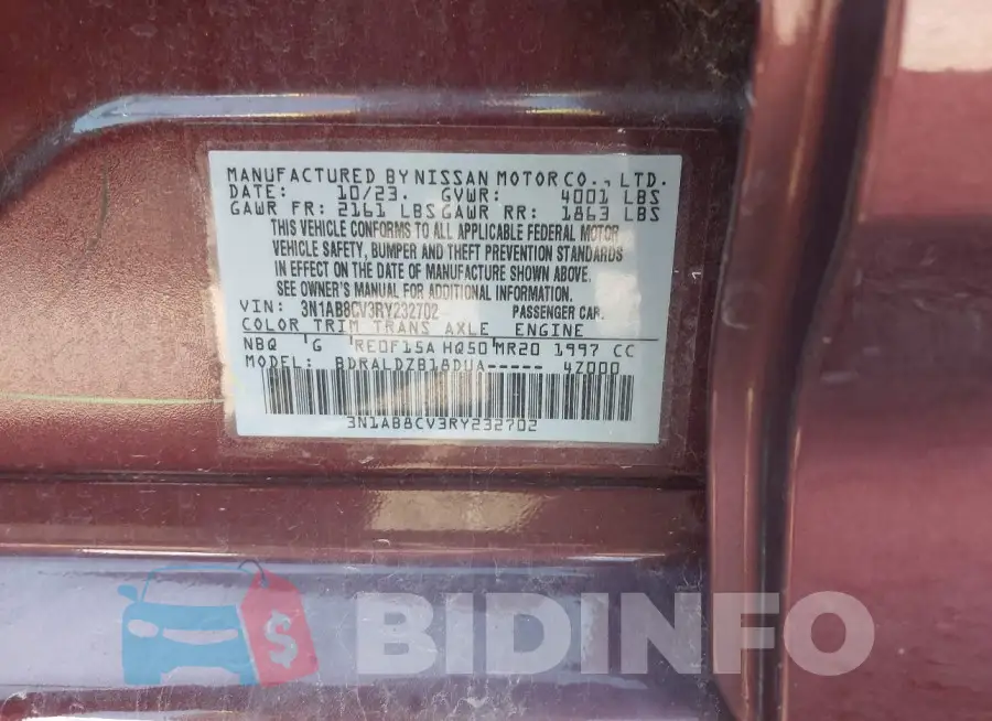 3N1AB8CV3RY232702 Photo# 9