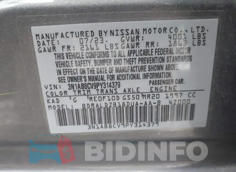 3N1AB8CV9PY314379 Photo# 9