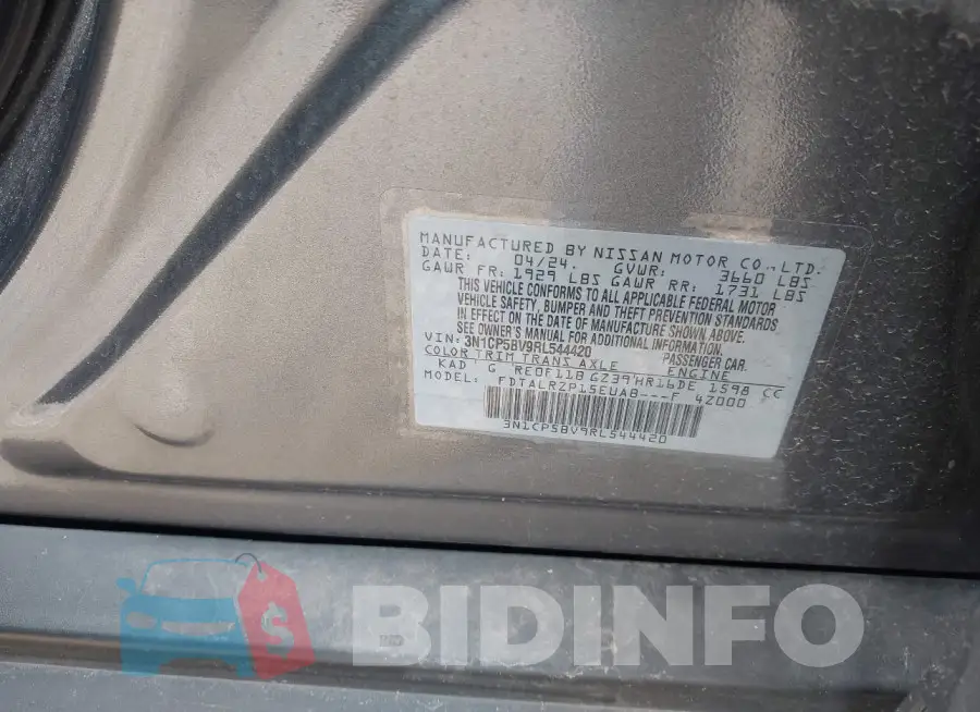 3N1CP5BV9RL544420 Photo# 9