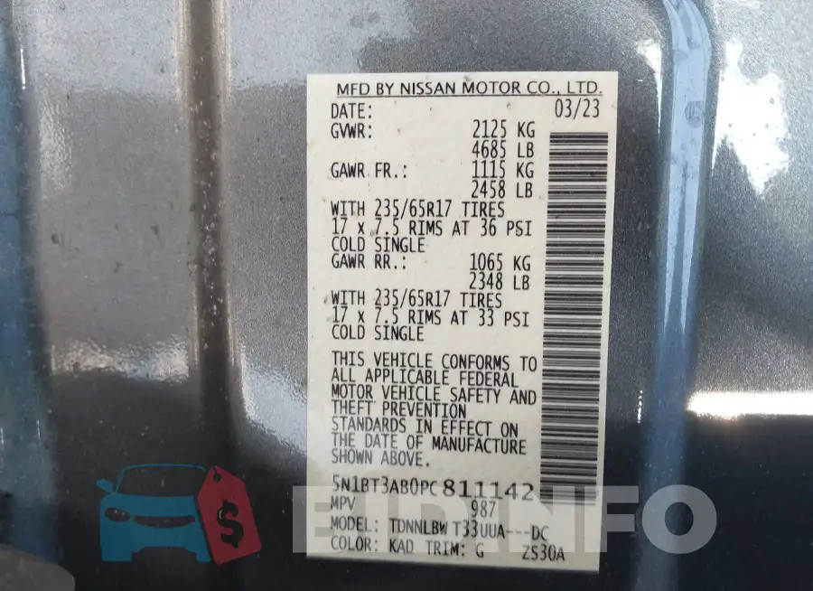 5N1BT3AB0PC811142 Photo# 9