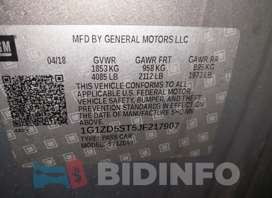 1G1ZD5ST5JF217907 Photo# 9