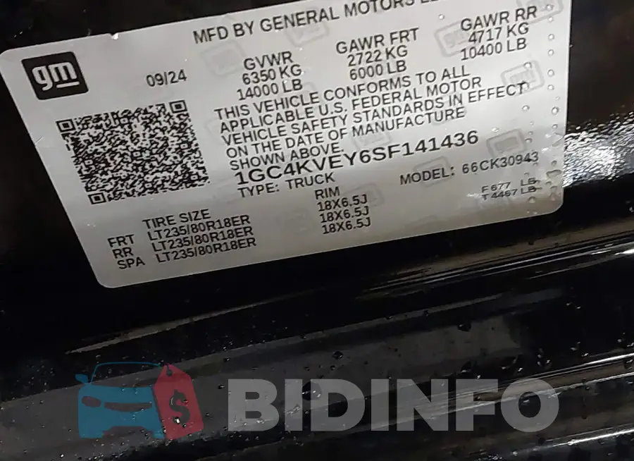 1GC4KVEY6SF141436 Photo# 8