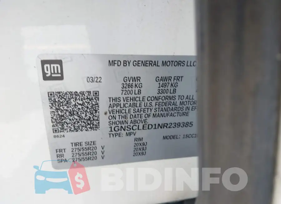 1GNSCLED1NR239385 Photo# 9