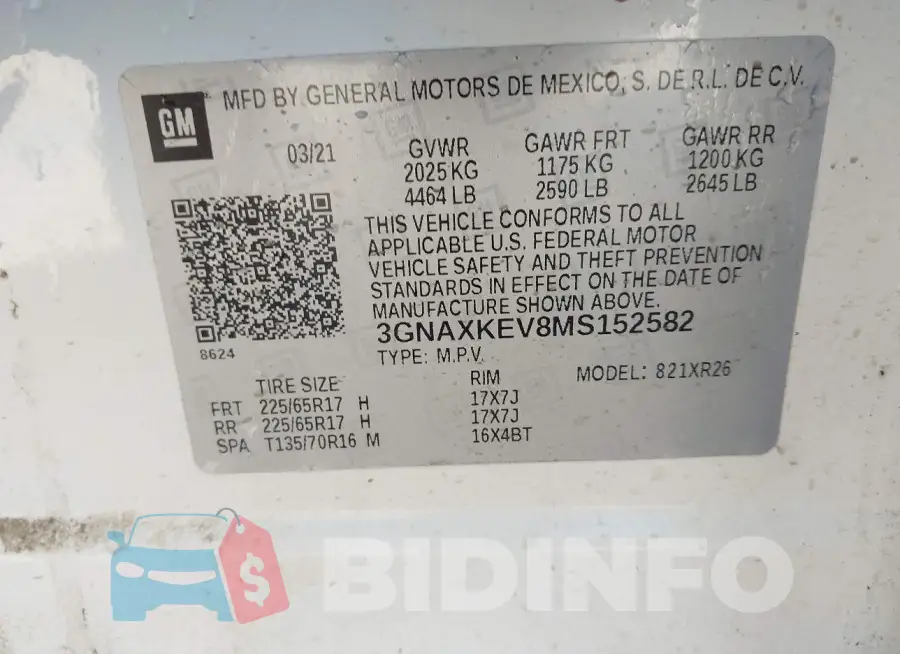3GNAXKEV8MS152582 Photo# 9