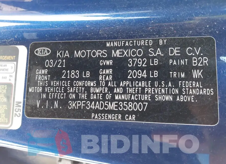 3KPF34AD5ME358007 Photo# 9