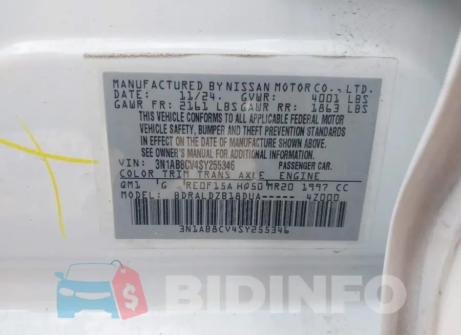 3N1AB8CV4SY255346 Photo# 9