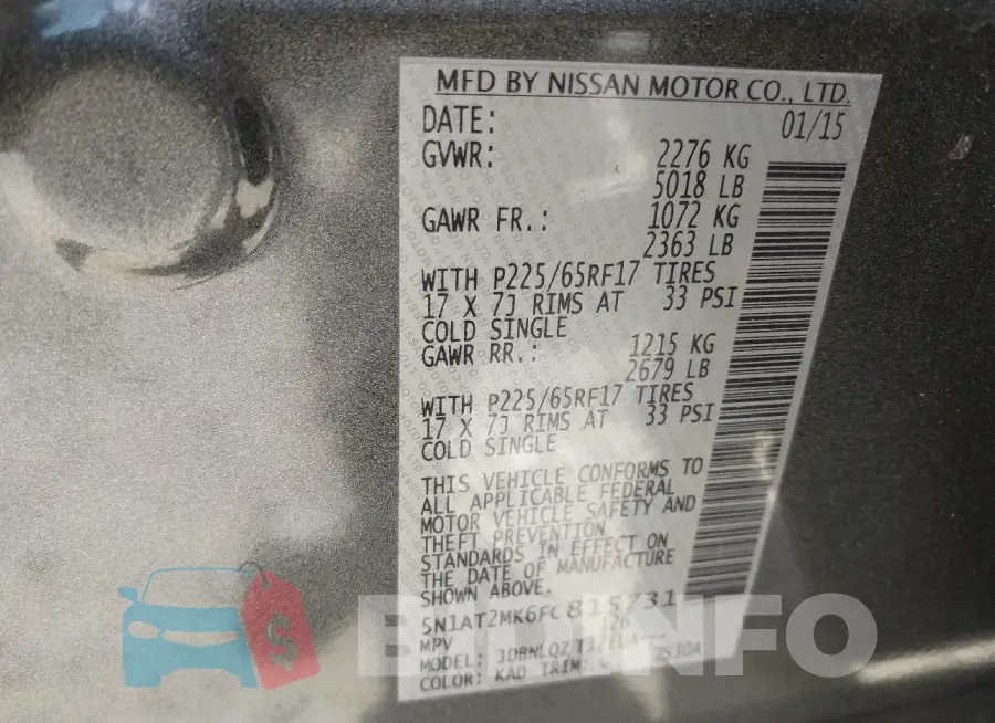 5N1AT2MK6FC815731 Photo# 9