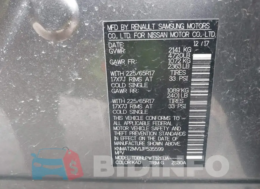 KNMAT2MV1JP535599 Photo# 9