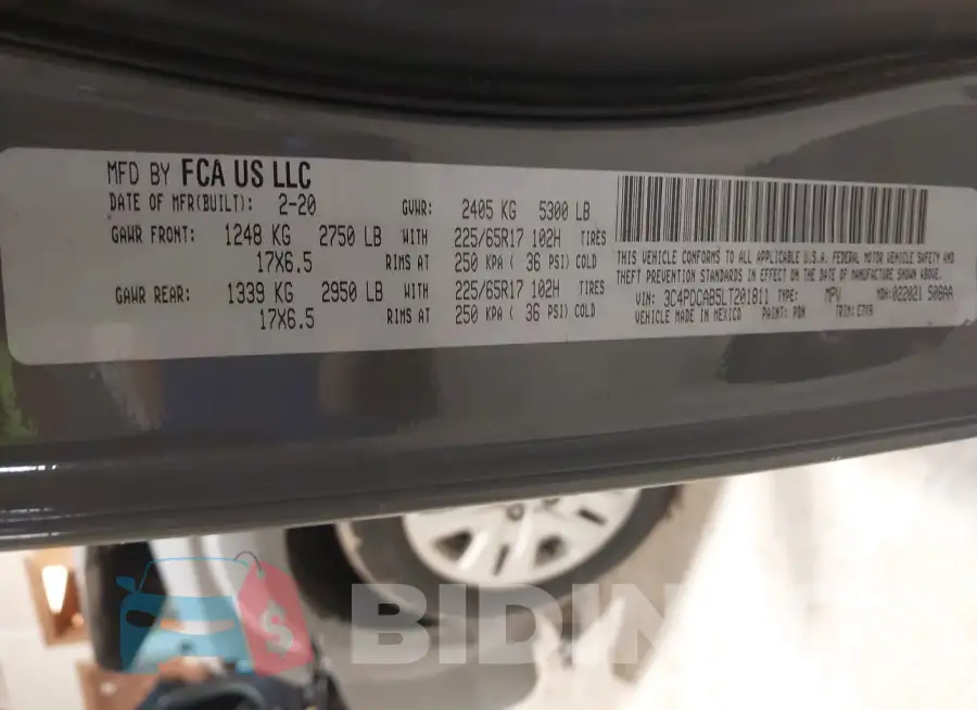 3C4PDCAB5LT201811 Photo# 9