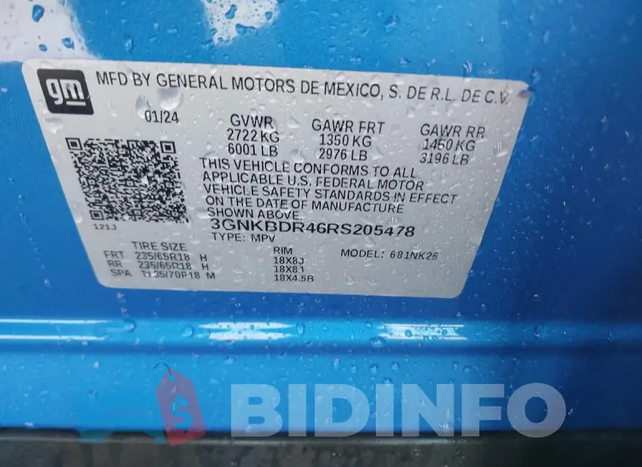3GNKBDR46RS205478 Photo# 9
