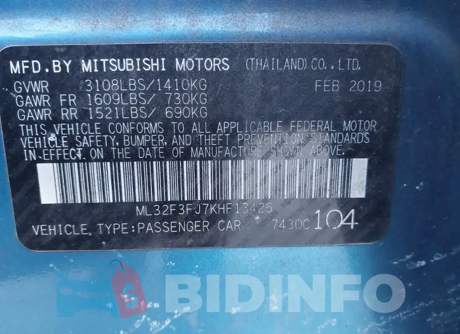 ML32F3FJ7KHF13426 Photo# 9