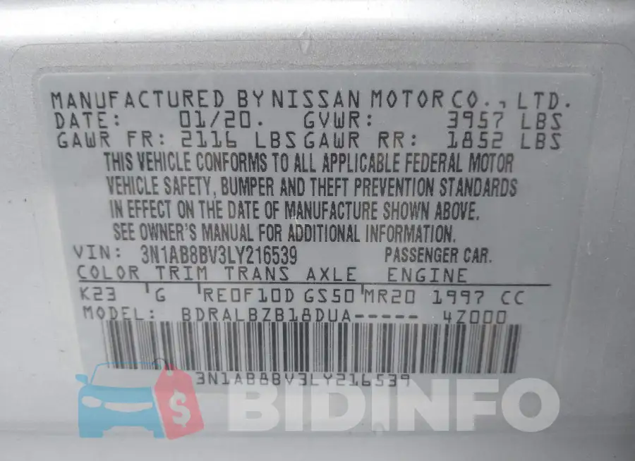 3N1AB8BV3LY216539 Photo# 9