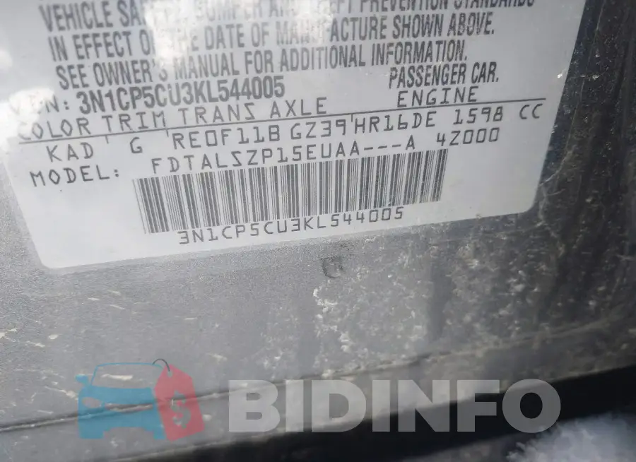 3N1CP5CU3KL544005 Photo# 9