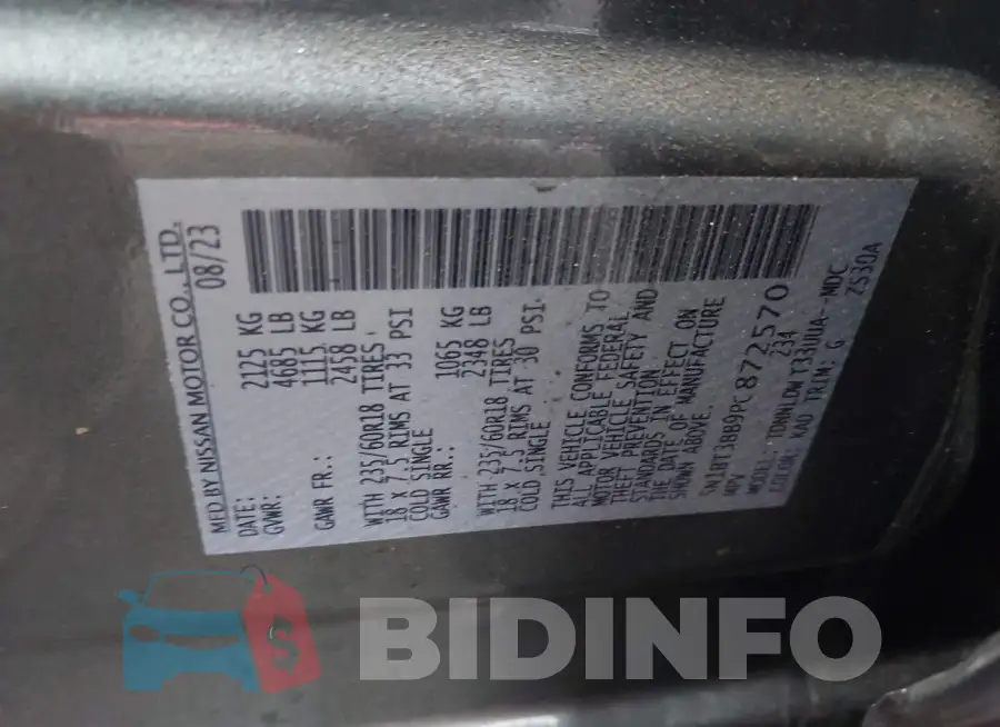 5N1BT3BB9PC872570 Photo# 9