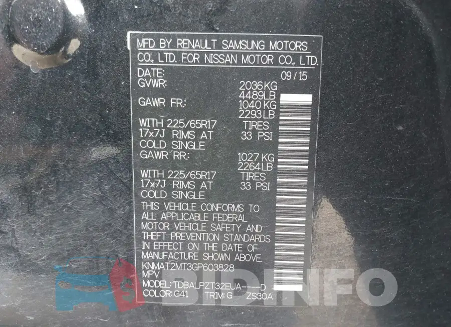 KNMAT2MT3GP603828 Photo# 9
