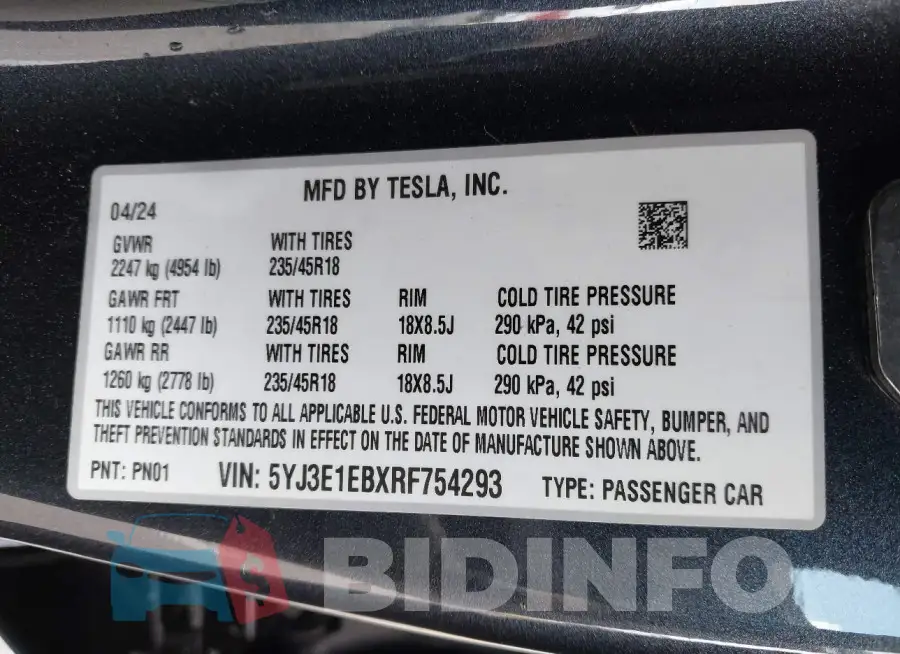 5YJ3E1EBXRF754293 Photo# 9
