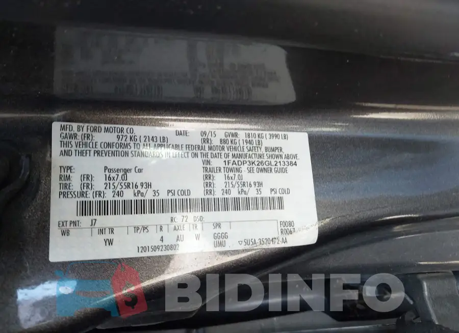 1FADP3K26GL213384 Photo# 9