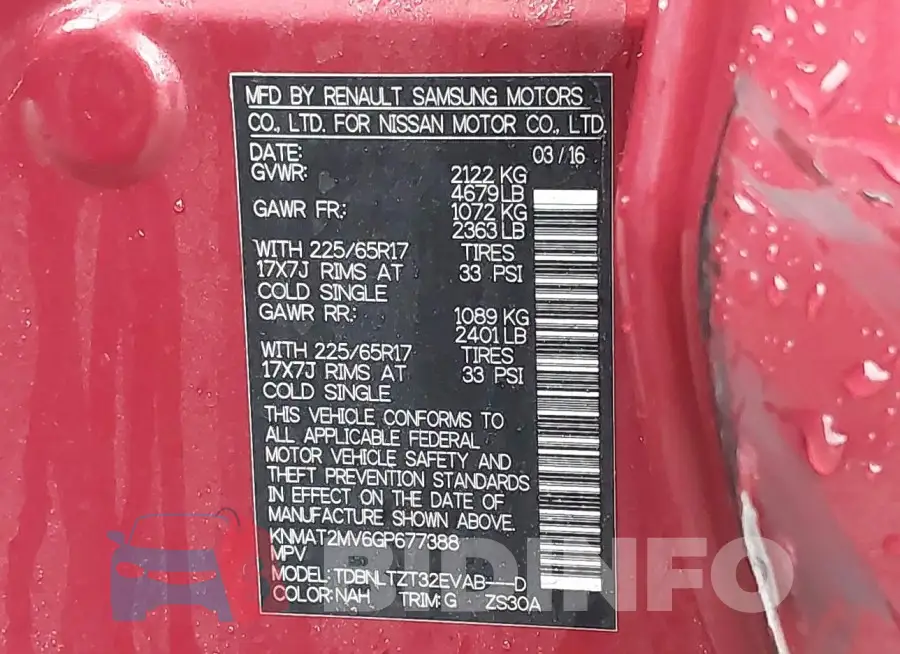 KNMAT2MV6GP677388 Photo# 9
