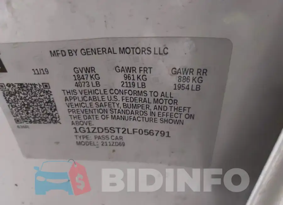 1G1ZD5ST2LF056791 Photo# 9