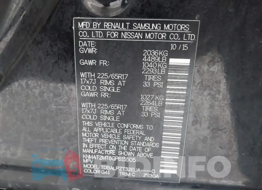 KNMAT2MT6GP615505 Photo# 9