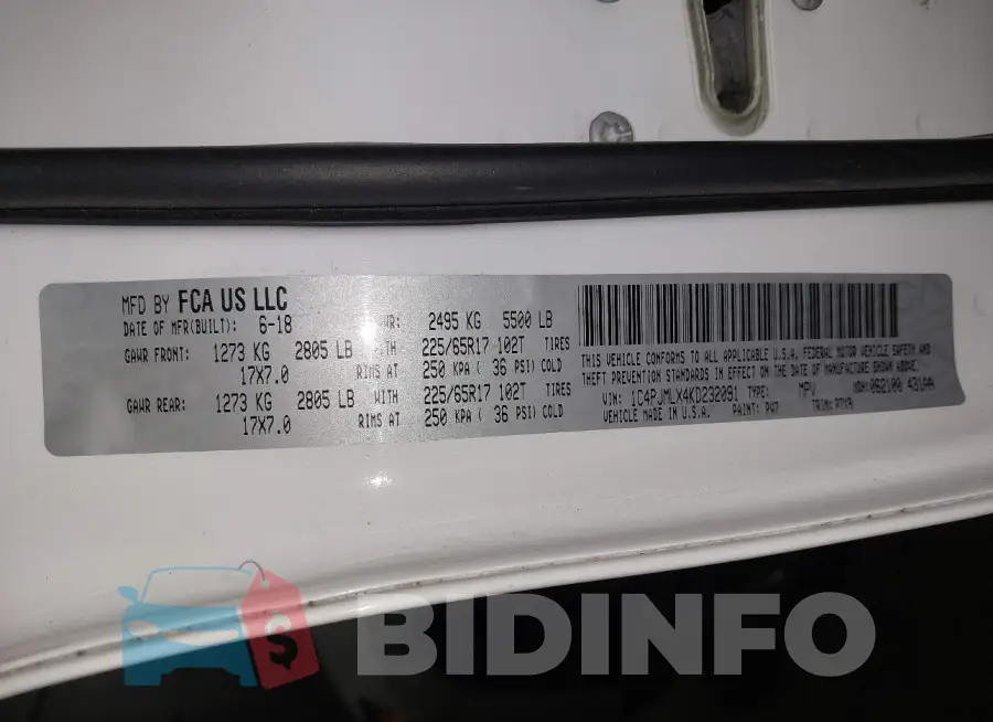 1C4PJMLX4KD232091 Photo# 9