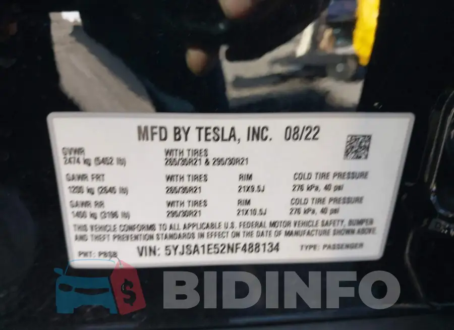 5YJSA1E52NF488134 Photo# 9