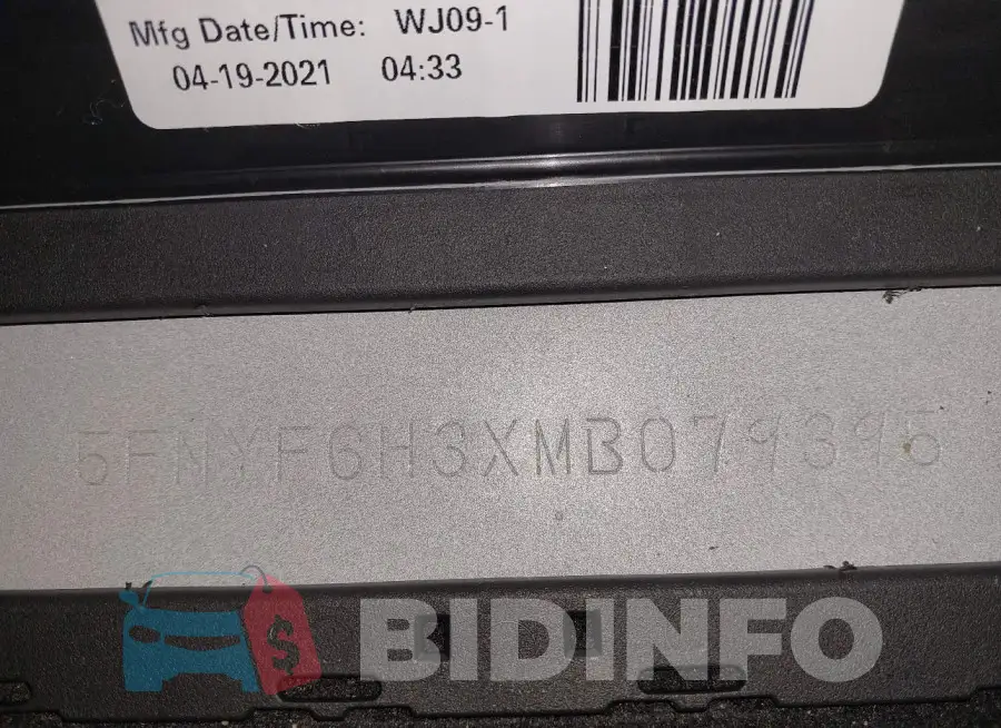 5FNYF6H3XMB079395 Photo# 18