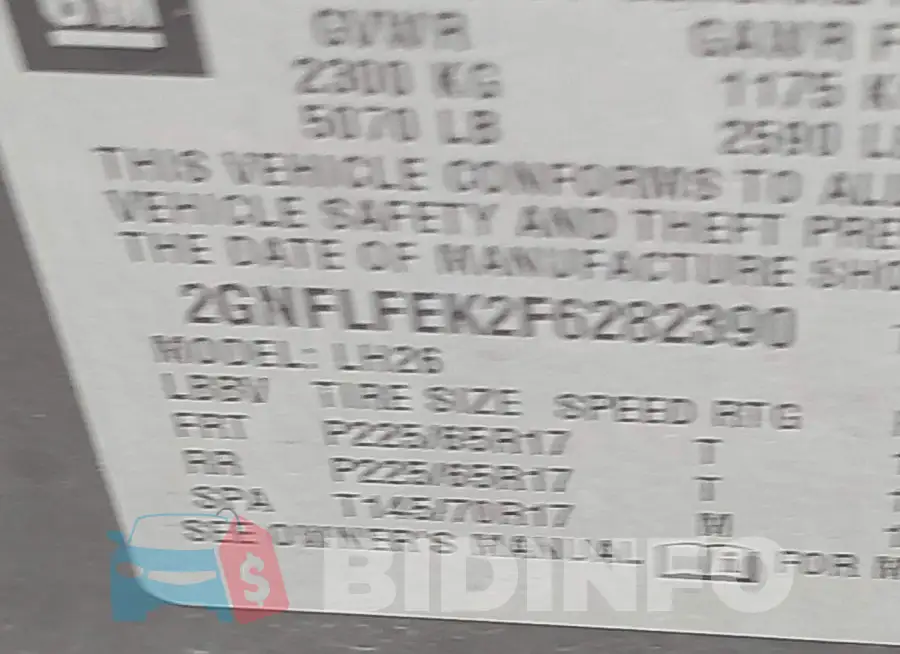 2GNFLFEK2F6282390 Photo# 9
