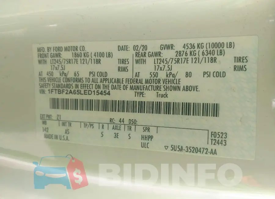1FTBF2A65LED15454 Photo# 9