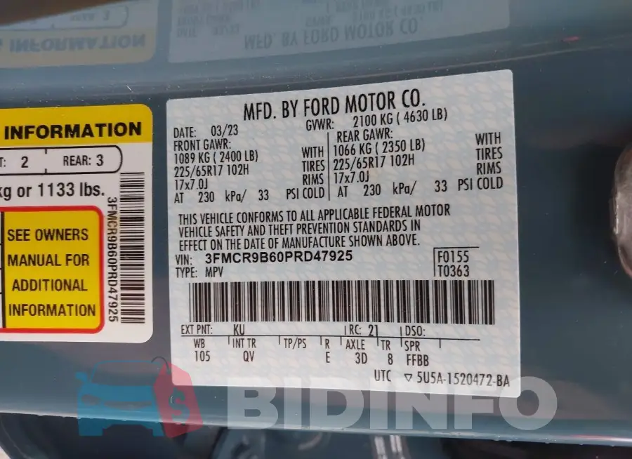 3FMCR9B60PRD47925 Photo# 9