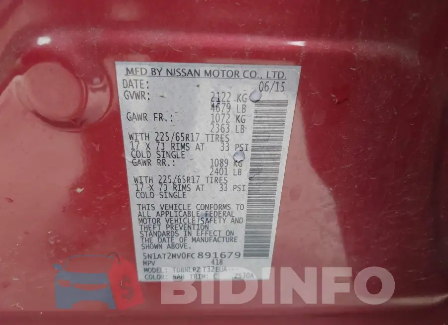 5N1AT2MV0FC891679 Photo# 9