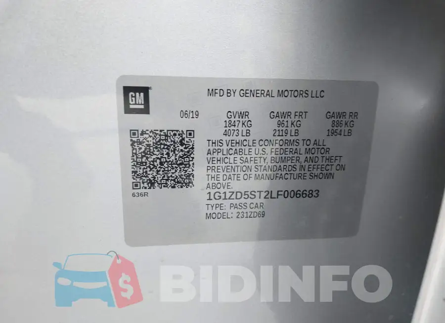 1G1ZD5ST2LF006683 Photo# 9