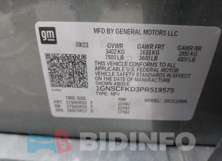 1GNSCFKD3PR519575 Photo# 7