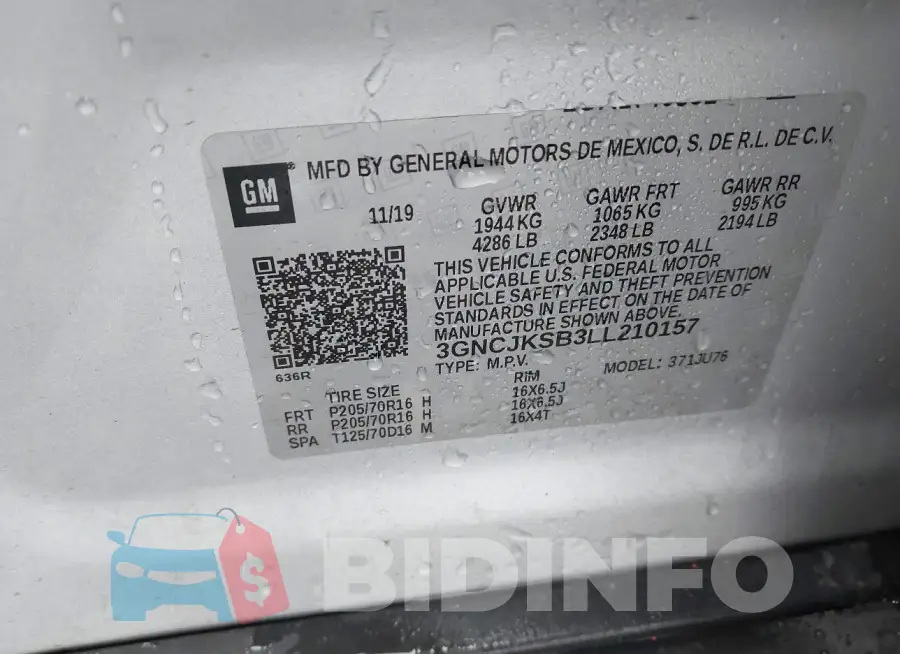 3GNCJKSB3LL210157 Photo# 9
