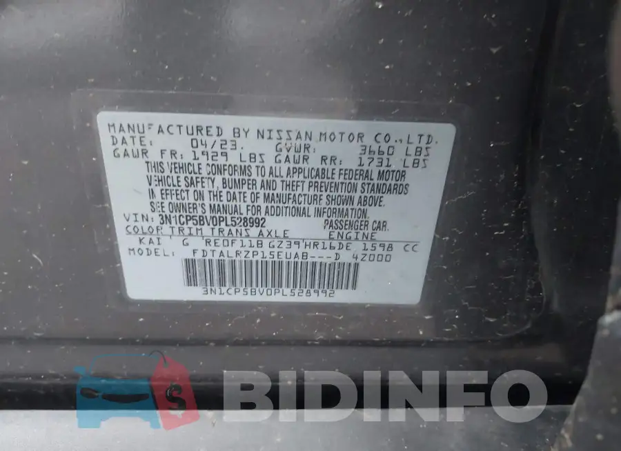 3N1CP5BV0PL528992 Photo# 9