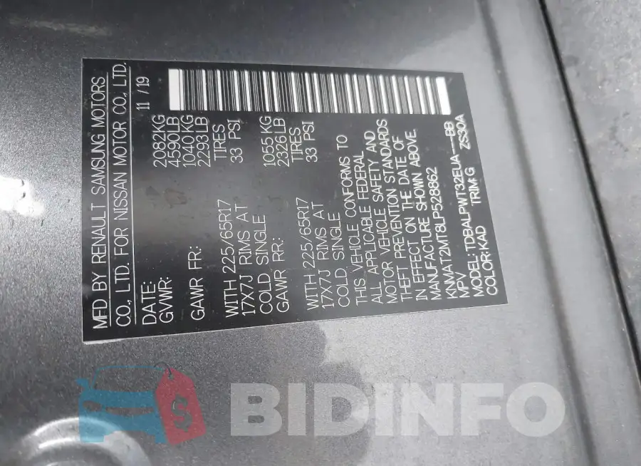 KNMAT2MT8LP528862 Photo# 9