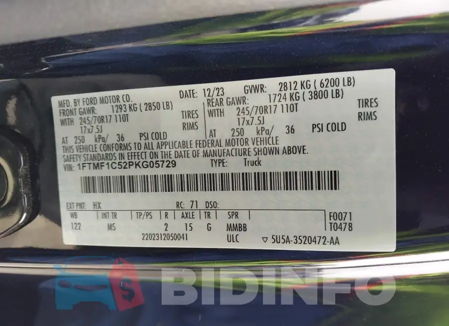 1FTMF1C52PKG05729 Photo# 9
