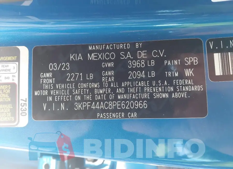 3KPF44AC8PE620966 Photo# 9