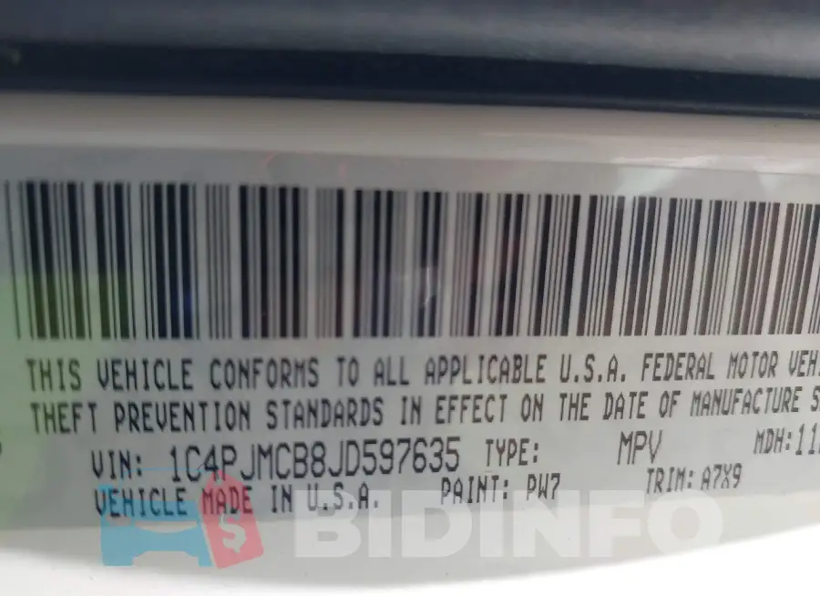 1C4PJMCB8JD597635 Photo# 9