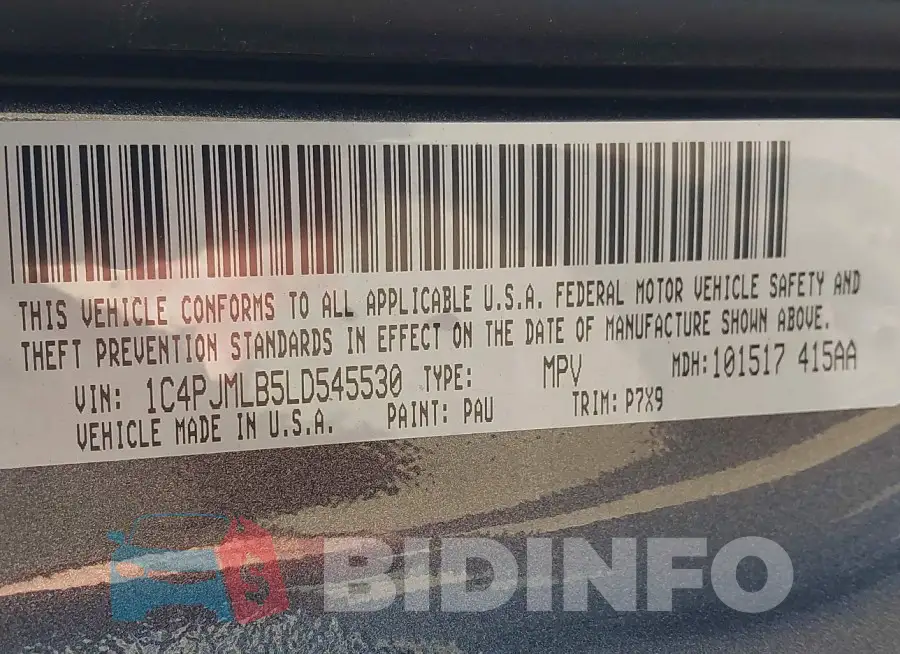 1C4PJMLB5LD545530 Photo# 9