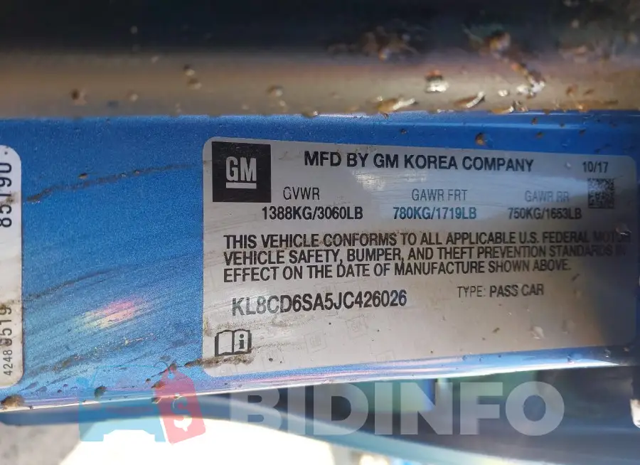 KL8CD6SA5JC426026 Photo# 9