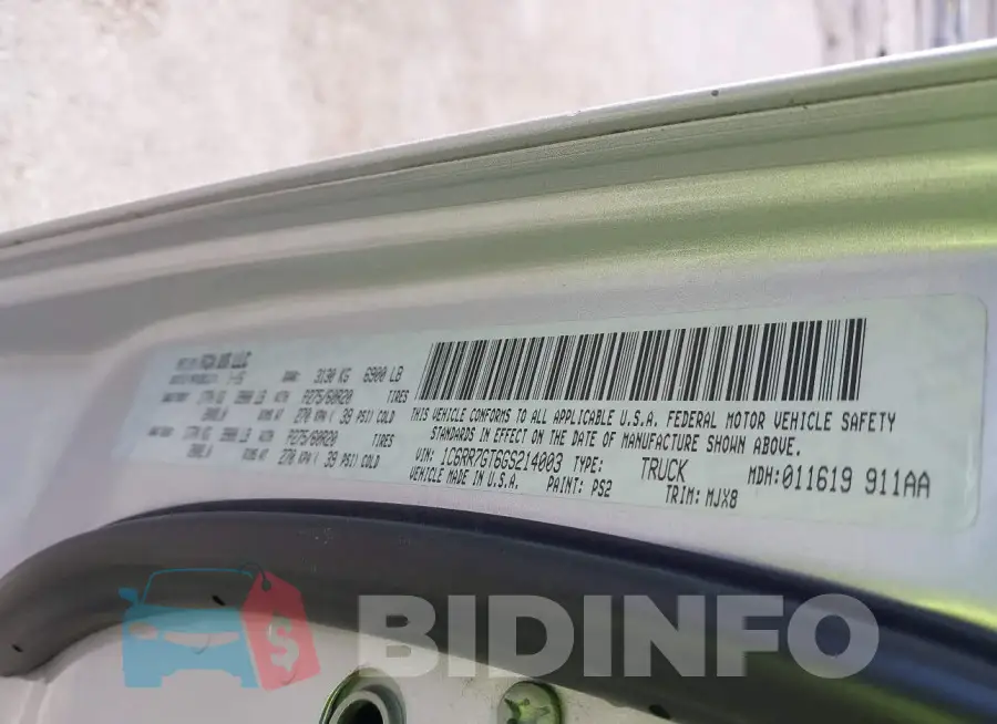 1C6RR7GT6GS214003 Photo# 9