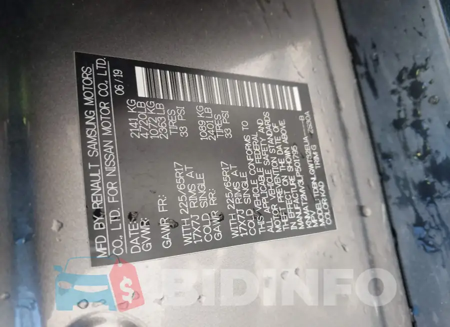 KNMAT2MV3LP501795 Photo# 9