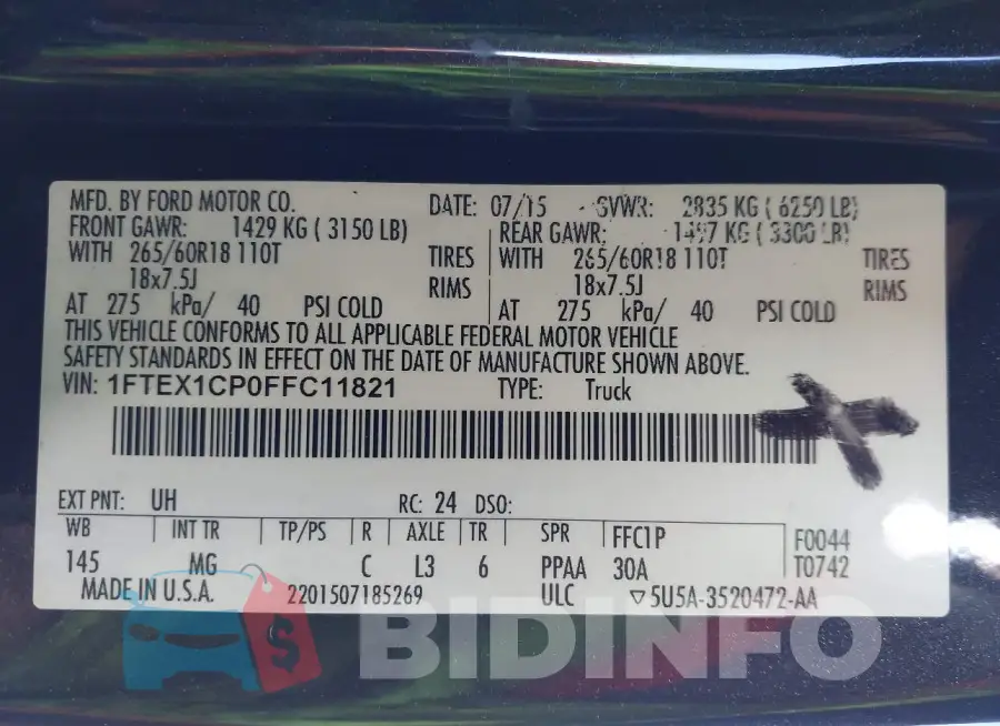 1FTEX1CP0FFC11821 Photo# 9