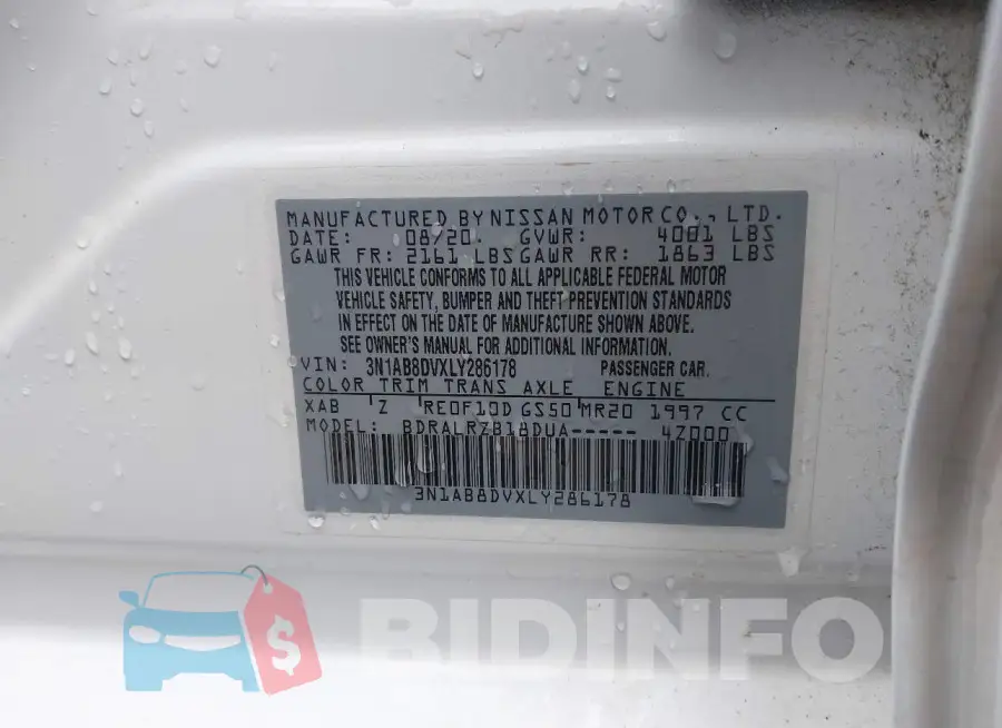 3N1AB8DVXLY286178 Photo# 9