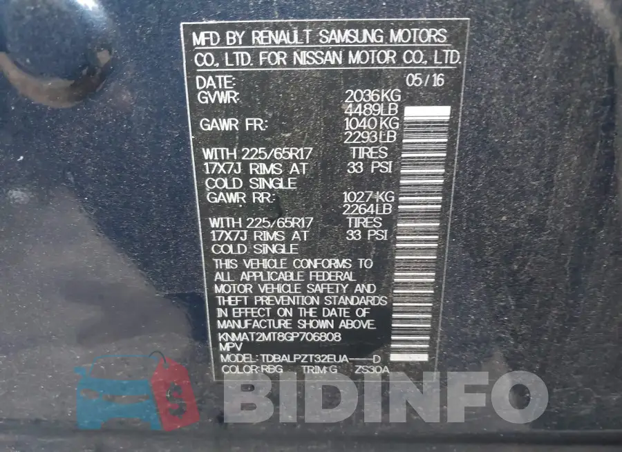 KNMAT2MT8GP706808 Photo# 9