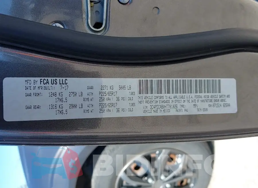 3C4PDCAB0HT701026 Photo# 9