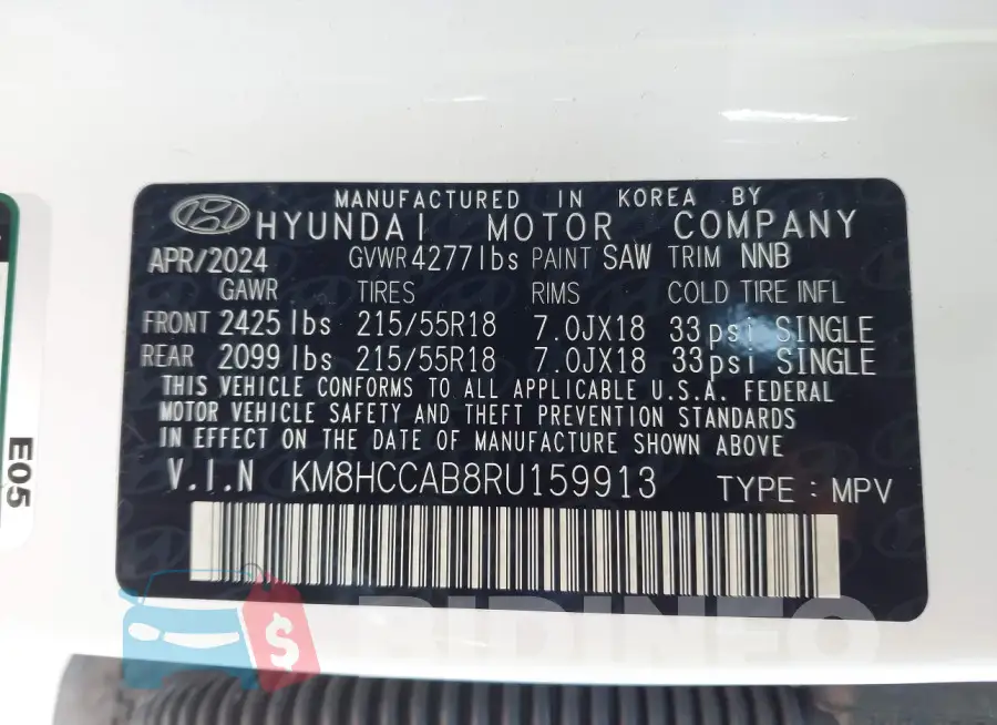 KM8HCCAB8RU159913 Photo# 9