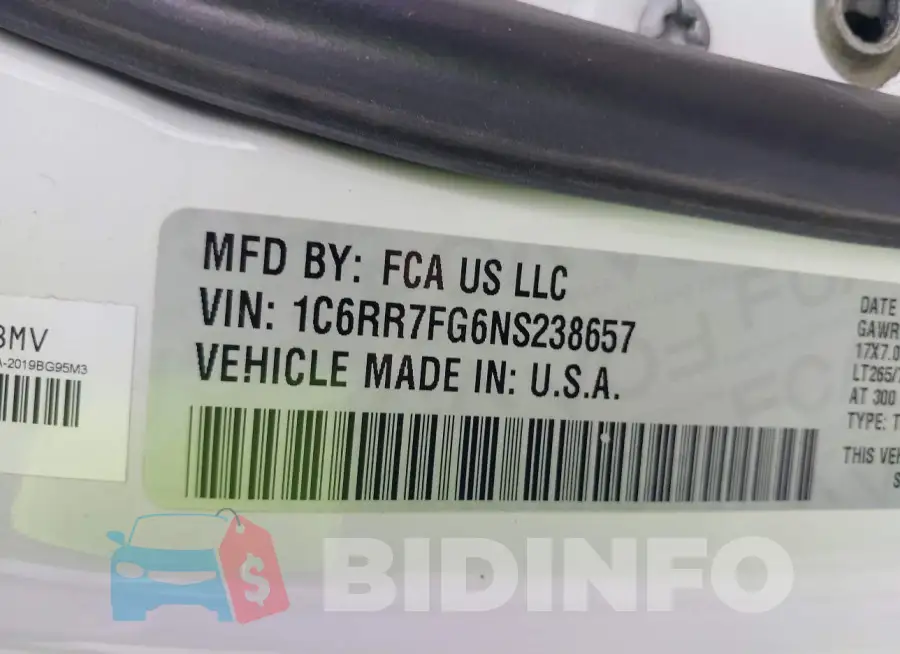 1C6RR7FG6NS238657 Photo# 7